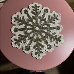 Nicole Miller Beaded Snowflake Table Decor